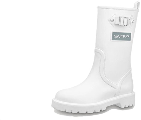 (Women) Louis Vuitton Territory Flat High Boots 'White' 1A9H8O Buy (Women) Louis Vuitton Territory Flat High Boots 'White' 1A9H8O