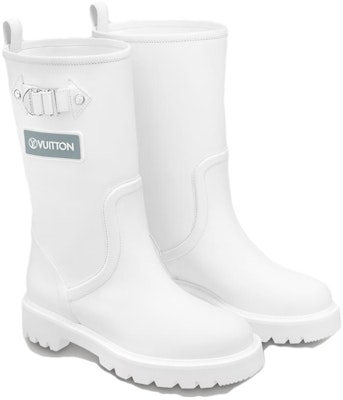 (Women) Louis Vuitton Territory Flat High Boots 'White' 1A9H8O Lookbook (Women) Louis Vuitton Territory Flat High Boots 'White' 1A9H8O