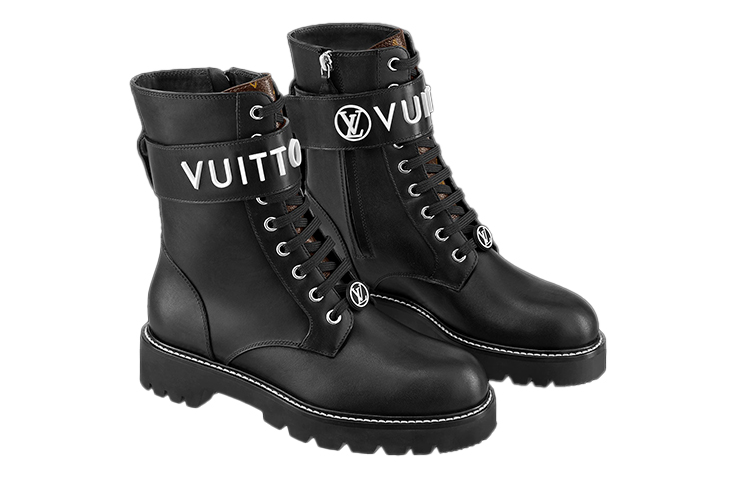 Lookbook (W) Louis Vuitton Sepatu Bot Ankle Territory 'Hitam' 1A9HAJ