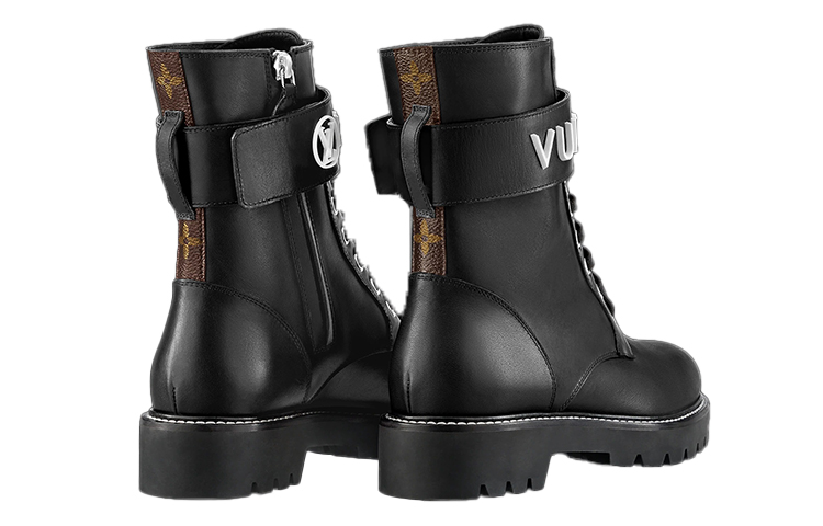 Shop 路易威登 英倫風耐磨馬丁靴 女款 黑