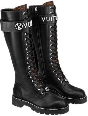 (Women) Louis Vuitton Territory Flat High Ranger Boots 'Black' 1A9H1K Lookbook (Women) Louis Vuitton Territory Flat High Ranger Boots 'Black' 1A9H1K