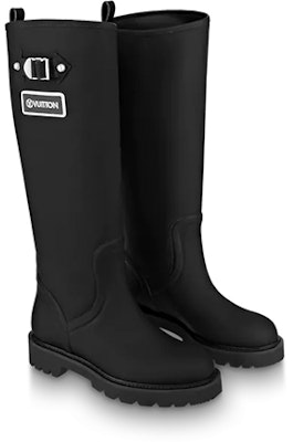 (W) Louis Vuitton Sepatu Boot Tinggi Datar 'Hitam' 1A9H1Z Lookbook (W) Louis Vuitton Sepatu Boot Tinggi Datar 'Hitam' 1A9H1Z
