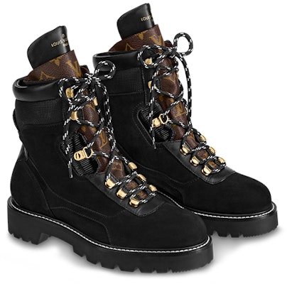 (Women) Louis Vuitton Territory Boot 'Black Leather Patchwork' 1A85Y4 Lookbook (Women) Louis Vuitton Territory Boot 'Black Leather Patchwork' 1A85Y4