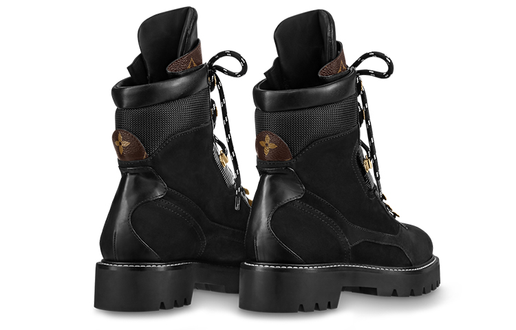 Shop (W) 路易威登领地靴 '黑色皮革拼接' 1A85Y4