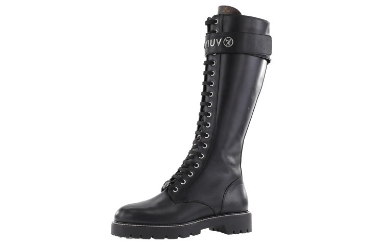 (Women) Louis Vuitton Territory Boots 'Black Leather' 1AAE47