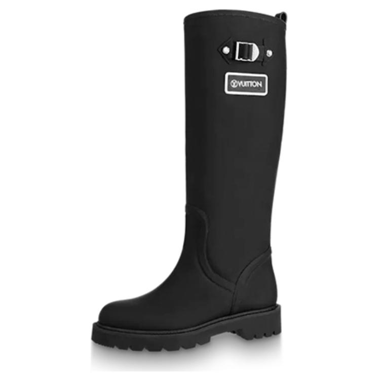 (Women) Louis Vuitton Territory Flat High Boots 'Black' 1A9H1Z