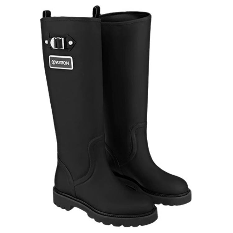 Shop (W) Botas Altas Planas Louis Vuitton Territory 'Negro' 1A9H21