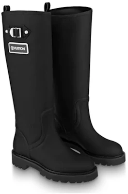 (W) Louis Vuitton Territory Flat High Boots 'Hitam' 1A9H1Z Shop (W) Louis Vuitton Territory Flat High Boots 'Hitam' 1A9H1Z