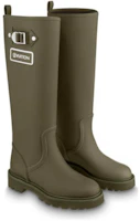 Shop (Women) Louis Vuitton Territory Flat High Boots 'Olive Green' 1A9H2V