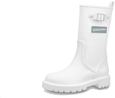 (Women) Louis Vuitton Territory Flat High Boots 'White' 1A9H8O (Women) Louis Vuitton Territory Flat High Boots 'White' 1A9H8O