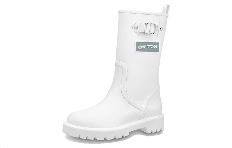 (Women) Louis Vuitton Territory Flat High Boots 'White' 1A9H8O