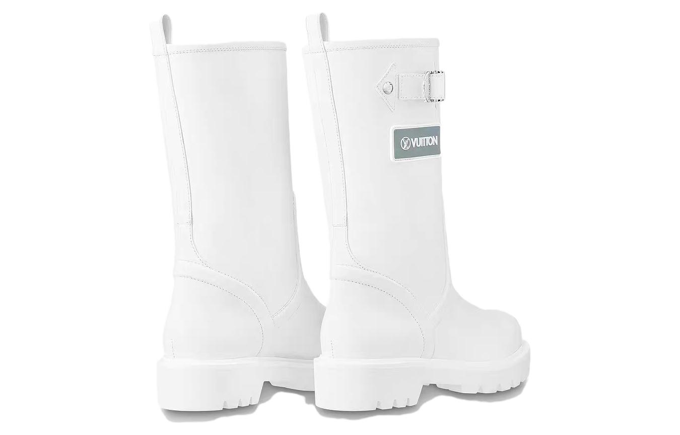 Shop (W) Louis Vuitton Territory Flat High Boots 'Putih' 1A9H8O