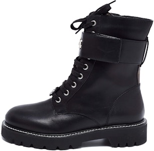 (W) Louis Vuitton Territory Flat Ranger Boots 'Hitam dengan Logo Perak' 1AAE3W Order (W) Louis Vuitton Territory Flat Ranger Boots 'Hitam dengan Logo Perak' 1AAE3W