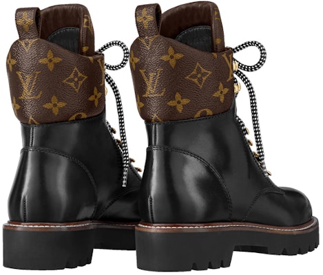 (Women) Louis Vuitton Territory Flat Ranger Boots 'Black with Monogram Collar' 1A958P Shop (Women) Louis Vuitton Territory Flat Ranger Boots 'Black with Monogram Collar' 1A958P