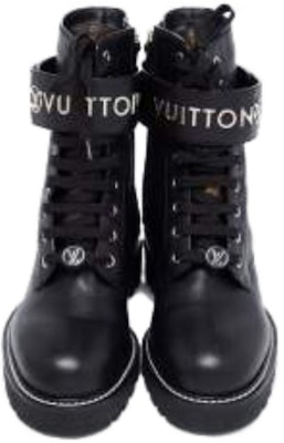(Women) Louis Vuitton Territory Flat Ranger Boots 'Black with Silver Logo' 1AAE3W Purchase (Women) Louis Vuitton Territory Flat Ranger Boots 'Black with Silver Logo' 1AAE3W
