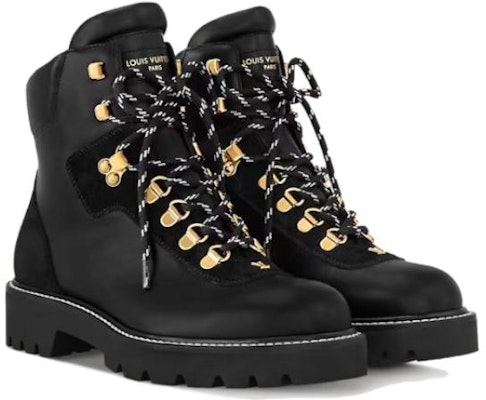 (W) Louis Vuitton Territory Sepatu Boot Kulit Hitam Tali Selutut Bulat 1ACIBR Lookbook (W) Louis Vuitton Territory Sepatu Boot Kulit Hitam Tali Selutut Bulat 1ACIBR