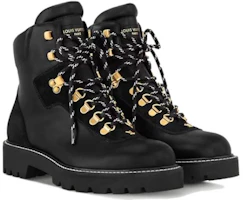 Lookbook (Women) Louis Vuitton Territory Leather Round Toe Lace-Up Ankle Boot 'Black' 1ACIBR