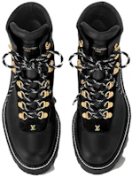Shop (Women) Louis Vuitton Territory Leather Round Toe Lace-Up Ankle Boot 'Black' 1ACIBR