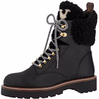 (Women) Louis Vuitton Territory Shearling Flat Ranger Boots 'Black' 1A95IY (Women) Louis Vuitton Territory Shearling Flat Ranger Boots 'Black' 1A95IY