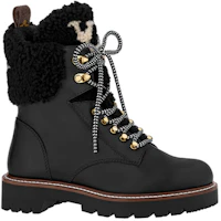 Order (Women) Louis Vuitton Territory Shearling Flat Ranger Boots 'Black' 1A95IY