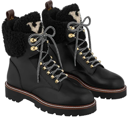 (W) Sepatu Boot Flat Louis Vuitton Territory Shearling 'Hitam' 1A95IY Lookbook (W) Sepatu Boot Flat Louis Vuitton Territory Shearling 'Hitam' 1A95IY