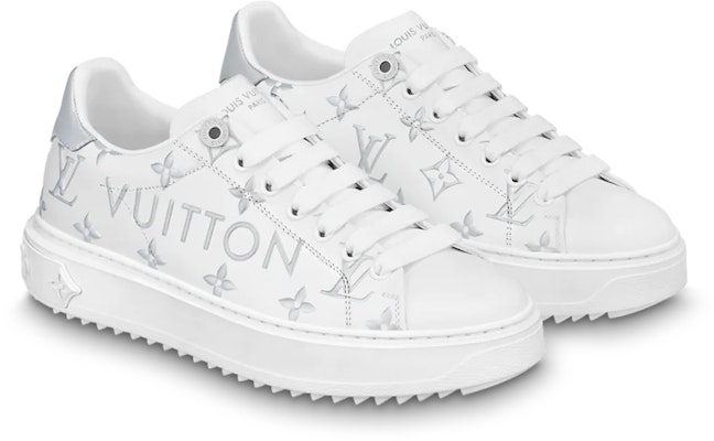 LOUIS VUITTON Time Out 牛皮 壓印 低筒 時尚板鞋 女款 白色 Order LOUIS VUITTON Time Out 牛皮 壓印 低筒 時尚板鞋 女款 白色