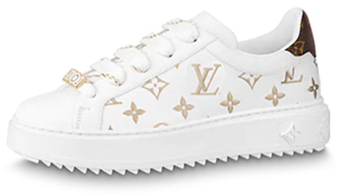 (W) Louis Vuitton Time Out Sneakers 'Putih dengan Monogram Emas' 1A9HAV Buy (W) Louis Vuitton Time Out Sneakers 'Putih dengan Monogram Emas' 1A9HAV