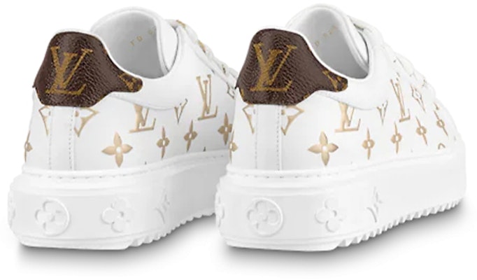 (W) Louis Vuitton Time Out Sneakers 'Putih dengan Monogram Emas' 1A9HAV Shop (W) Louis Vuitton Time Out Sneakers 'Putih dengan Monogram Emas' 1A9HAV