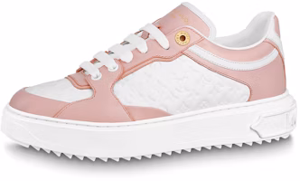 (Women) Louis Vuitton Time Out Sneakers 'White Mini Monogram Pink' 1ABURV (Women) Louis Vuitton Time Out Sneakers 'White Mini Monogram Pink' 1ABURV