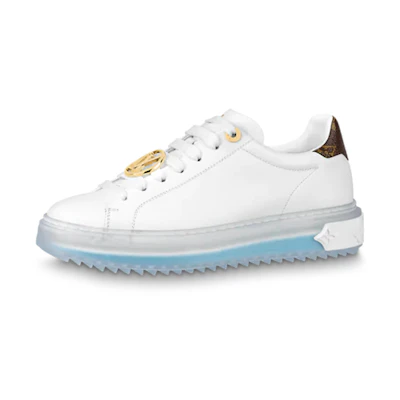 (W) LV Time Out Sneakers 'White Blue Gold'