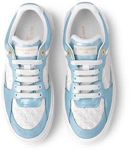 LOUIS VUITTON Time Out 圓頭繫帶 低筒 板鞋 女款 白藍色 Shop LOUIS VUITTON Time Out 圓頭繫帶 低筒 板鞋 女款 白藍色