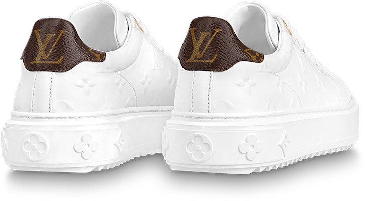 LOUIS VUITTON Time Out 透氣耐磨防滑 低幫休閒 時尚板鞋 女款 白棕 Shop LOUIS VUITTON Time Out 透氣耐磨防滑 低幫休閒 時尚板鞋 女款 白棕