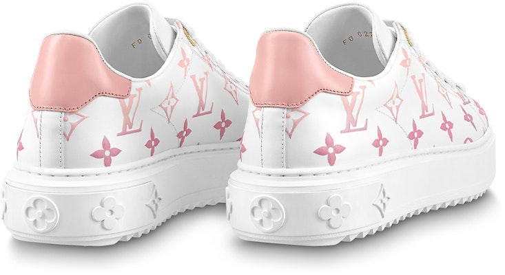 (W) Louis Vuitton Time Out Sneakers 'Putih dengan Monogram Merah Jambu' 1AAEG2 Lookbook (W) Louis Vuitton Time Out Sneakers 'Putih dengan Monogram Merah Jambu' 1AAEG2