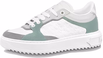 (Women) Louis Vuitton Time Out Sneakers 'White Mini Monogram with Green Grey' 1ABUTD (Women) Louis Vuitton Time Out Sneakers 'White Mini Monogram with Green Grey' 1ABUTD