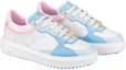 Lookbook (Women) Louis Vuitton Time Out Sneakers 'White Monogram with Blue Pink' 1A9QB4