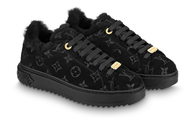 Lookbook (W) Sneakers Louis Vuitton Time Out Shearling 'Black Monogram with Gold' 1A95KN