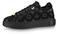 (W) Louis Vuitton Time Out Shearling Sneakers 'Monogram Hitam dengan Emas' 1A95KN