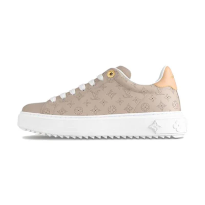 (W) LV Time Out Sneaker 'Grey Calf Leather Low-Top'