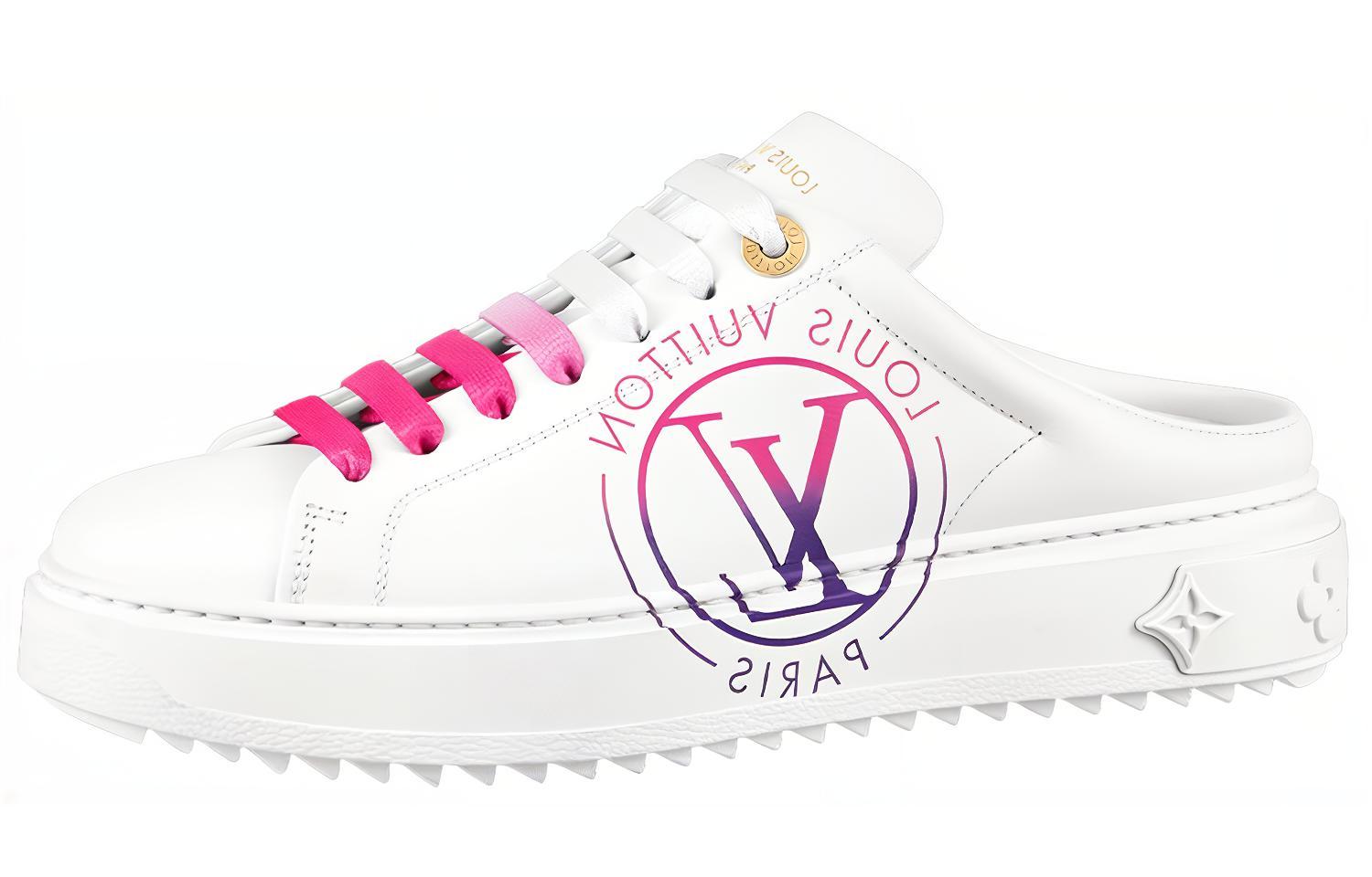 Buy 路易威登 Time Out 女款露跟運動板鞋 白色