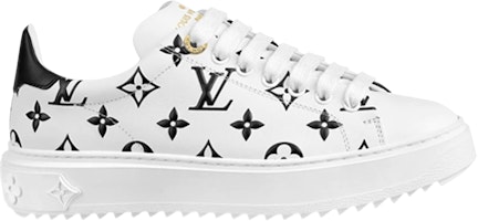 (Women) Louis Vuitton Time Out Sneaker 'White Black Monogram' 1A87NI (Women) Louis Vuitton Time Out Sneaker 'White Black Monogram' 1A87NI