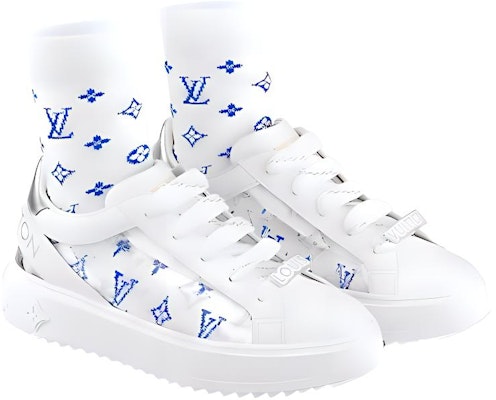(W) Louis Vuitton Time Out Sneaker 'Putih Biru' 1A9PZA Shop (W) Louis Vuitton Time Out Sneaker 'Putih Biru' 1A9PZA