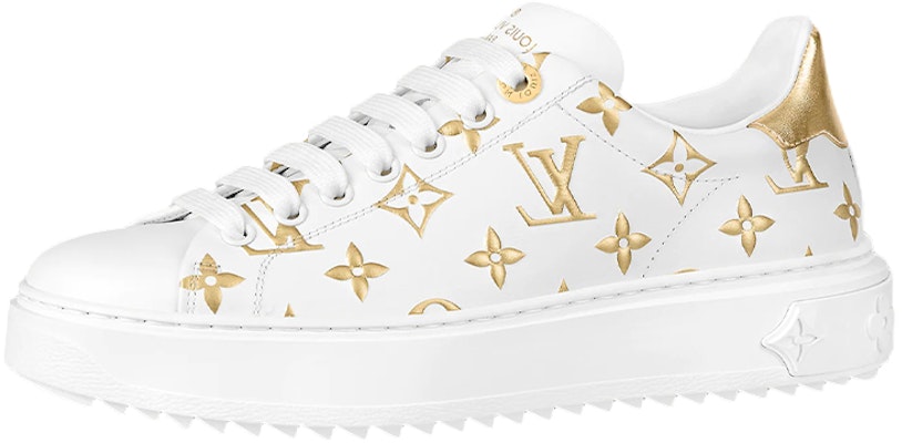 (Women) Louis Vuitton Time Out Sneakers 'White with Gold Monogram' 1A8TAA Buy (Women) Louis Vuitton Time Out Sneakers 'White with Gold Monogram' 1A8TAA