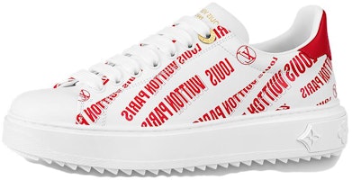 (Women) Louis Vuitton Time Out Sneaker 'White Red' 1A9D2M (Women) Louis Vuitton Time Out Sneaker 'White Red' 1A9D2M