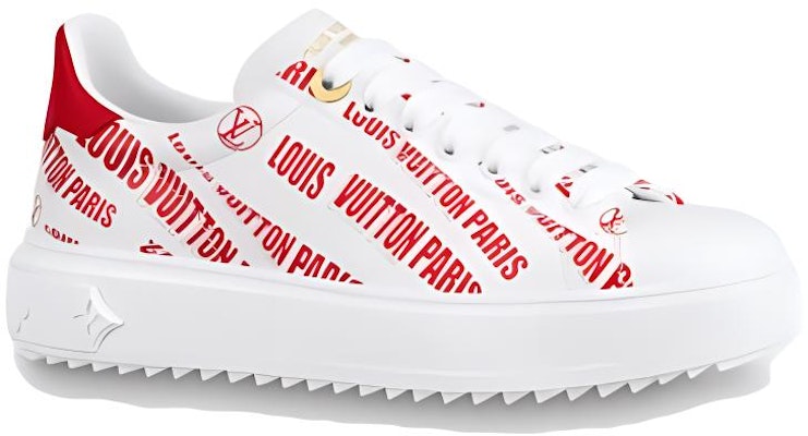 (W) Louis Vuitton Time Out Sneaker 'Putih Merah' 1A9D2M Order (W) Louis Vuitton Time Out Sneaker 'Putih Merah' 1A9D2M