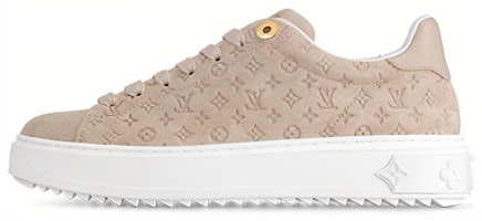 (Women) Louis Vuitton Time Out Sneakers 'Beige Minimonogram' 1ABR2I (Women) Louis Vuitton Time Out Sneakers 'Beige Minimonogram' 1ABR2I
