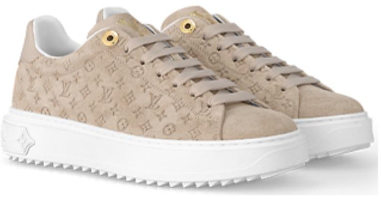 (W) Louis Vuitton Time Out Sneakers 'Beige Minimonogram' Sepatu Olahraga 1ABR2I Lookbook (W) Louis Vuitton Time Out Sneakers 'Beige Minimonogram' Sepatu Olahraga 1ABR2I