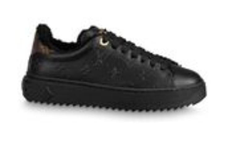 Order (W) Louis Vuitton Time Out Sneakers 'Monogram Hitam dengan Shearling' 1AAE04