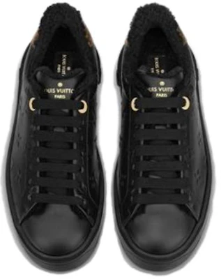 (W) Louis Vuitton Time Out Sneakers 'Monogram Hitam dengan Shearling' 1AAE04 Shop (W) Louis Vuitton Time Out Sneakers 'Monogram Hitam dengan Shearling' 1AAE04