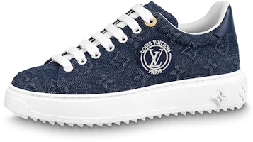 (Women) Louis Vuitton Time Out Sneakers 'Blue Denim Mesh' 1AADME (Women) Louis Vuitton Time Out Sneakers 'Blue Denim Mesh' 1AADME