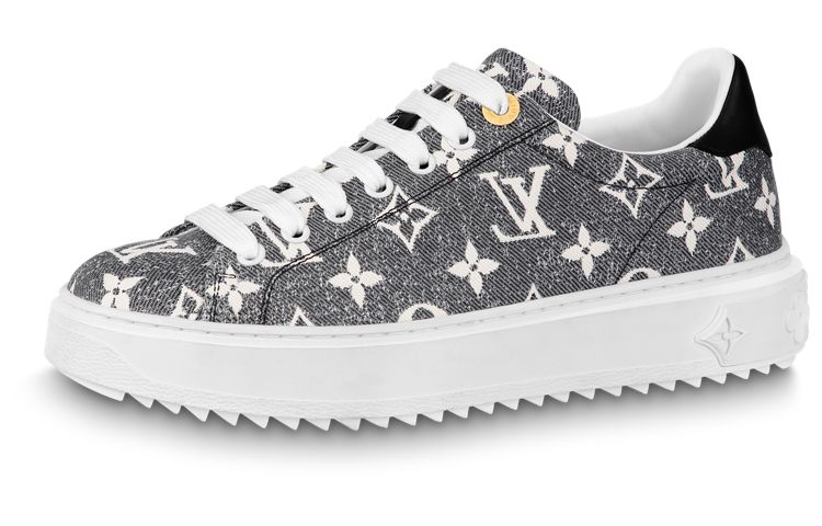 (Women) Louis Vuitton Time Out Sneakers 'Grey Denim Monogram' 1AAW2Q